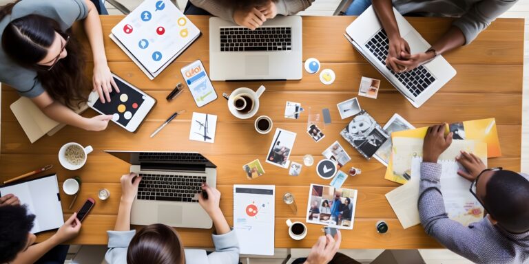 Il team di Magma Marketing al lavoro su un progetto di strategia