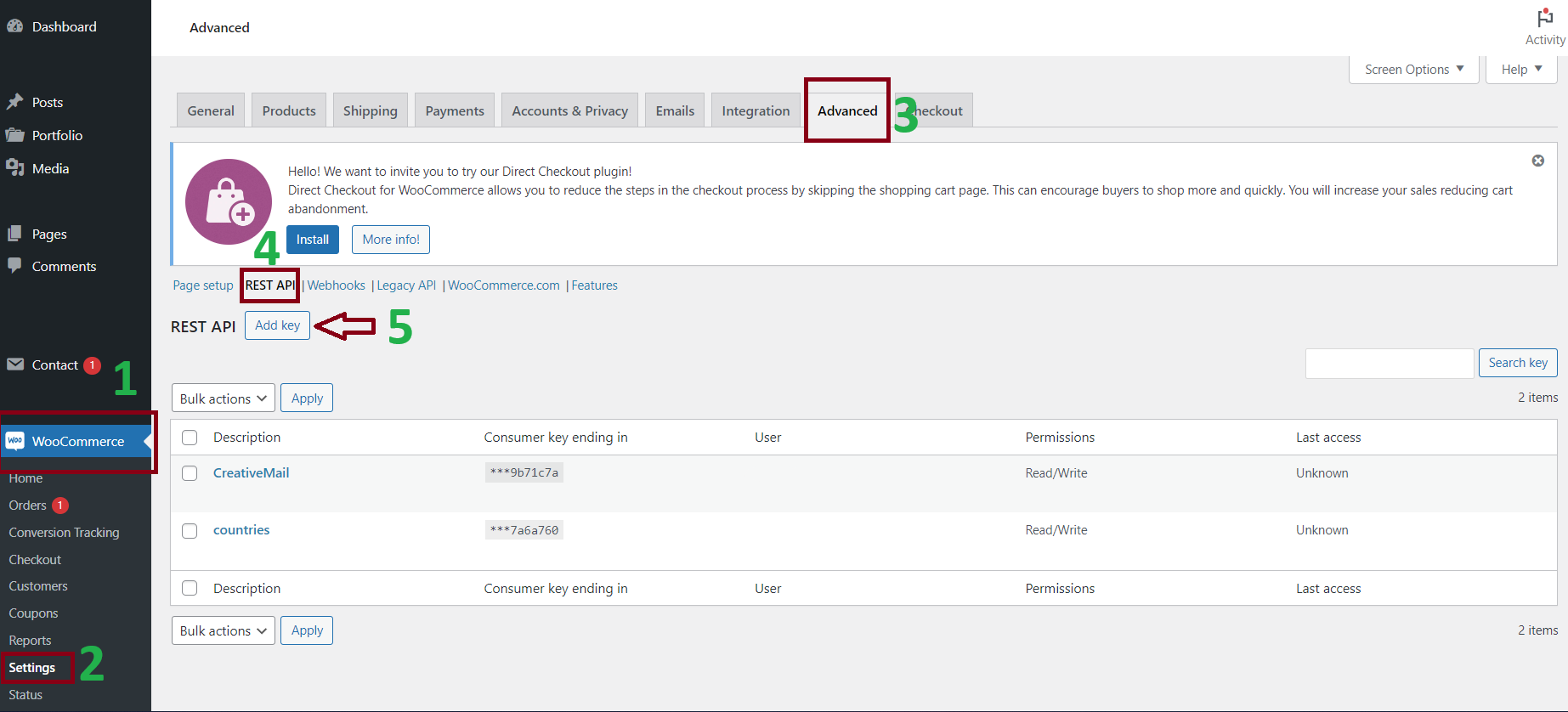 l'API di WooCommerce
