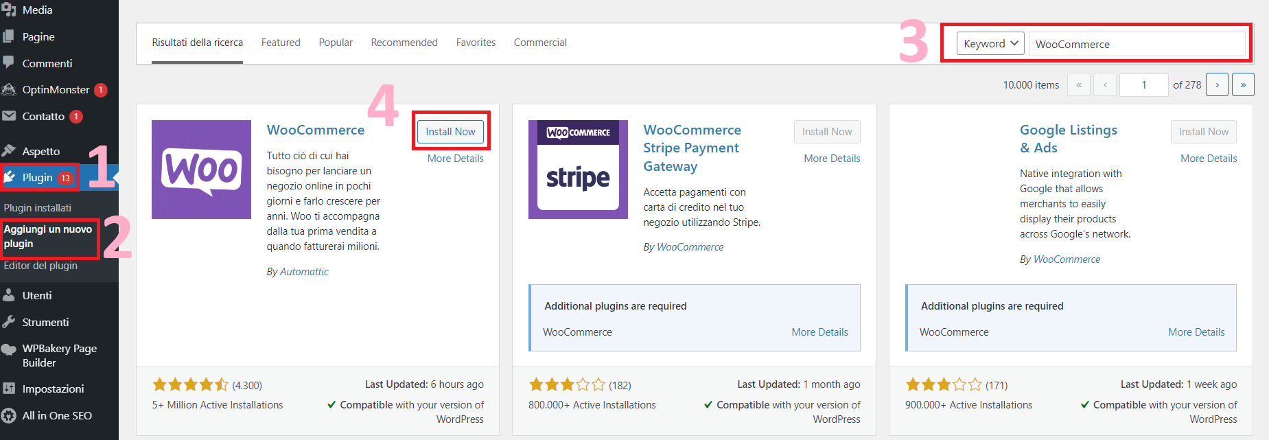 Metodi di Spedizione WordPress